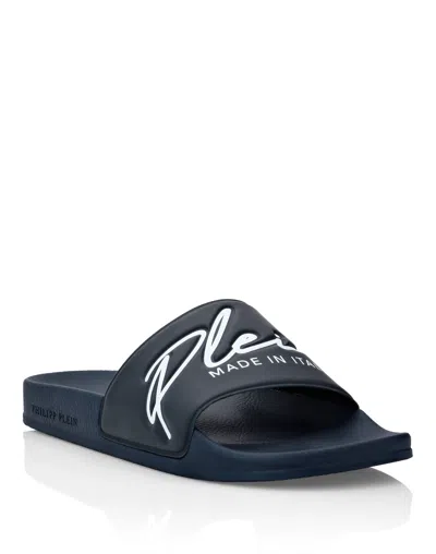 Philipp Plein Slipper In Blue