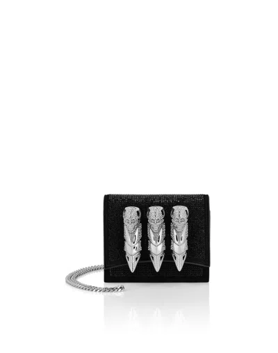 Philipp Plein Small Embellished Clutch Eagle