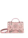 Philipp Plein Small Hexagon Leather Tote Bag In 粉色