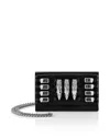 Philipp Plein Small Leather Clutch Eagle Belts Skull