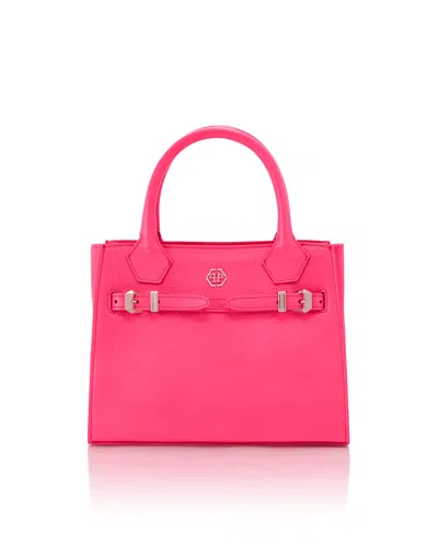 Philipp Plein Small Shopper Bag In Pink