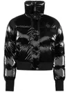Philipp Plein Smile Cropped Puffer Jacket In Black