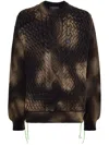 Philipp Plein Smile-embroidered Tie-dye Jumper In Black
