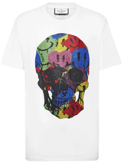 Philipp Plein Smile-print Cotton T-shirt In White