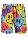 Philipp Plein Smiley-face Graffiti Swim Shorts In Multi