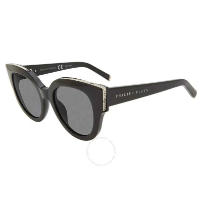 Philipp Plein Smoke Cat Eye Ladies Sunglasses Spp026s 0700 53 In Black