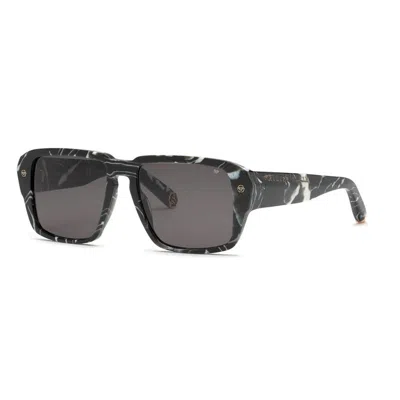 Philipp Plein Smoke Square Ladies Sunglasses Spp081 0z21 55
