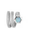 Philipp Plein Snake Hexagon 28mm In Blue
