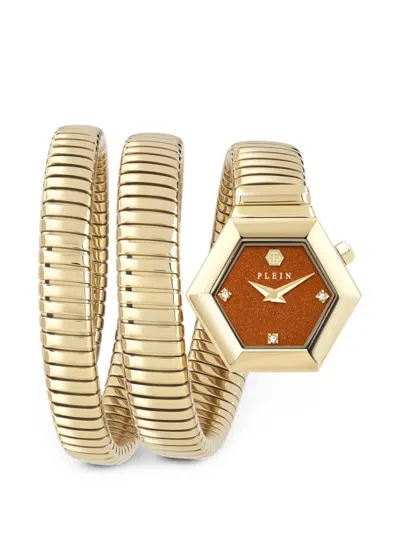 Philipp Plein Snake Hexagon Watch In Gold