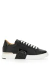 Philipp Plein Black Calf Leather Sneakers In Black