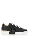 Philipp Plein Black Calf Leather Sneakers In Black