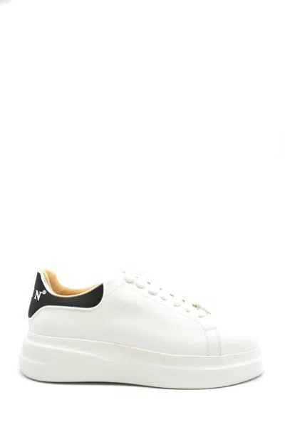 Philipp Plein Lo-top Leather Sneakers Phantom Kick$ In White