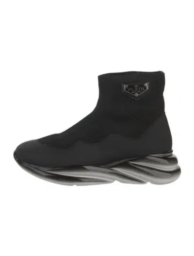 Pre-owned Philipp Plein Sock Sneakers In Black