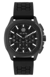 Philipp Plein Men's Chronograph Spectre Black Silicone Strap Watch 44mm