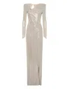 Philipp Plein Split Leg Midi Dress Piercing In Neutral