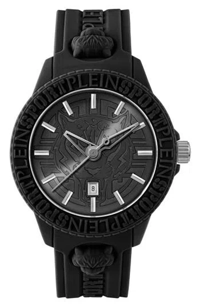 Philipp Plein Sport Fearless Silicone Strap Watch, 43mm
