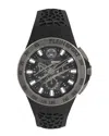 Philipp Plein Sport Camo Dial Three-hand Quartz Silicone Strap Watch, 43mm In Black