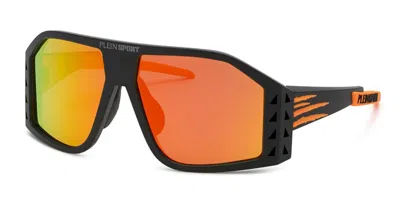 Philipp Plein Sport Ssp002 U28a Occhiali Da Sole Neri Per Uomo In Black
