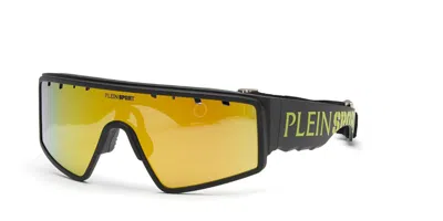 Philipp Plein Sport Ssp007 U28g Occhiali Da Sole Neri Per Uomo In Blue