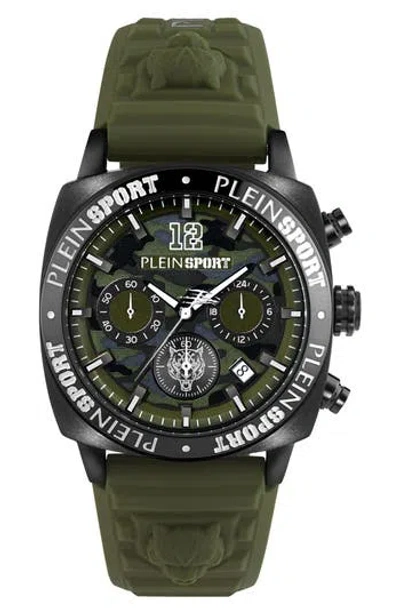 Philipp Plein Sport Wildcat Silicone Strap Watch, 40mm In Green
