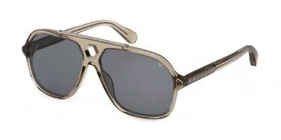 Pre-owned Philipp Plein Spp004v-07mk Shiny Tobacco Sunglasses