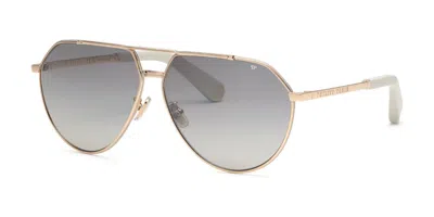 Philipp Plein Spp007v 361x Occhiali Da Sole Oro Per Uomo