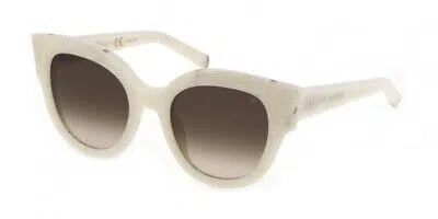 Pre-owned Philipp Plein Spp026s-09yl Marmorized Ivory Sunglasses