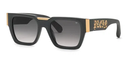 Philipp Plein Spp095m 0l46 Men's Sunglasses Grey Size 52 In Neutral