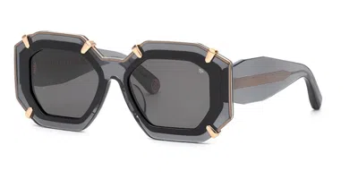 Philipp Plein Spp098v 0819 Women's Sunglasses Gold Size 53