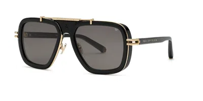 Philipp Plein Spp109v 700k Men's Sunglasses  Size 57 In Black