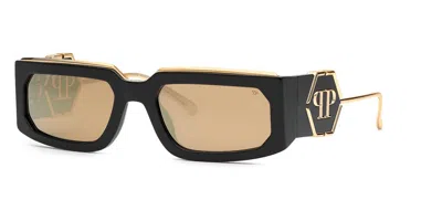 Philipp Plein Spp119m 700g Women's Sunglasses Black Size 58
