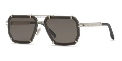 Philipp Plein Spp131 0k07 Women's Sunglasses Black Size 64