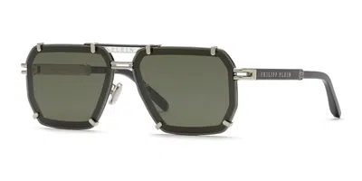 Philipp Plein Spp131 583x Women's Sunglasses  Size 64 In Green