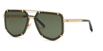 Philipp Plein Spp132 301y Women's Sunglasses  Size 66 In Green