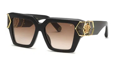Philipp Plein Spp135m 700y Women's Sunglasses  Size 55 In Black