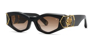 Philipp Plein Spp136m 700y Women's Sunglasses Black Size 52