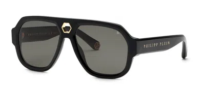 Philipp Plein Spp143 0700 Women's Sunglasses  Size 58 In Black