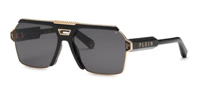 Philipp Plein Spp147m 0301 Men's Sunglasses Gold Size 63