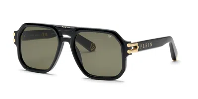 Philipp Plein Spp148m 0700 Men's Sunglasses Black Size 57