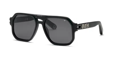Philipp Plein Spp148v 0703 Men's Sunglasses Black Size 57
