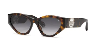 Philipp Plein Spp161 0722 Women's Sunglasses Tortoiseshell Size 58