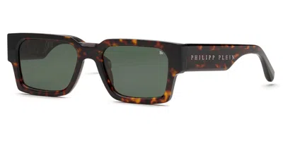Philipp Plein Spp183m 0743 Men's Sunglasses Tortoiseshell Size 54 In Brown