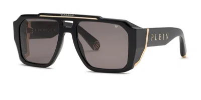 Philipp Plein Spp184m 0700 Occhiali Da Sole Neri Per Uomo In Black