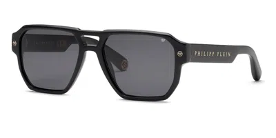 Philipp Plein Spp200v 0700 Men's Sunglasses Black Size 58