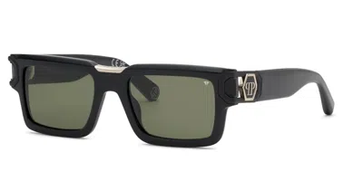 Philipp Plein Spp206m 0700 Men's Sunglasses Black Size 54