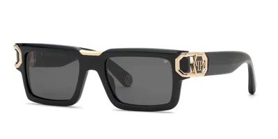Philipp Plein Spp206m 700y Occhiali Da Sole Neri Per Uomo