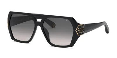 Philipp Plein Spp238m 0700 Men's Sunglasses Black Size 60