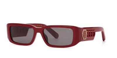 Philipp Plein Spp240m 0718 Women's Sunglasses Red Size 57 In Gray