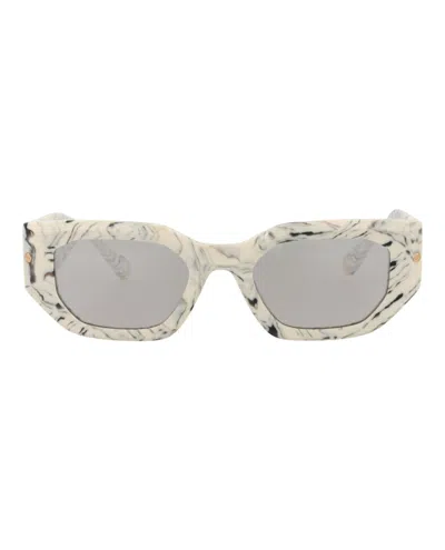 PHILIPP PLEIN SQUARE-FRAME ACETATE SUNGLASSES
