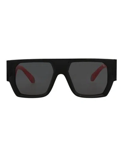 Philipp Plein Square-frame Acetate Sunglasses Man Sunglasses Multicolored Size 54 Acetate In Black